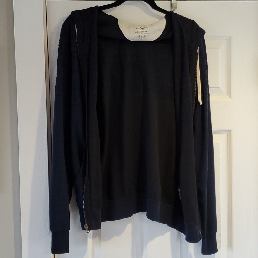 Lucky Brand Mens Zip Up Sweater